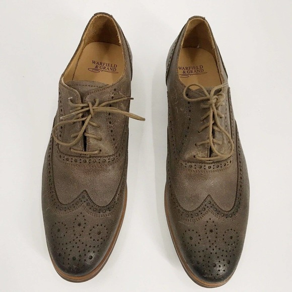 WARFIELD & GRAND Brown Jacob Brogue Leather Oxfords- Size 11 main image 5